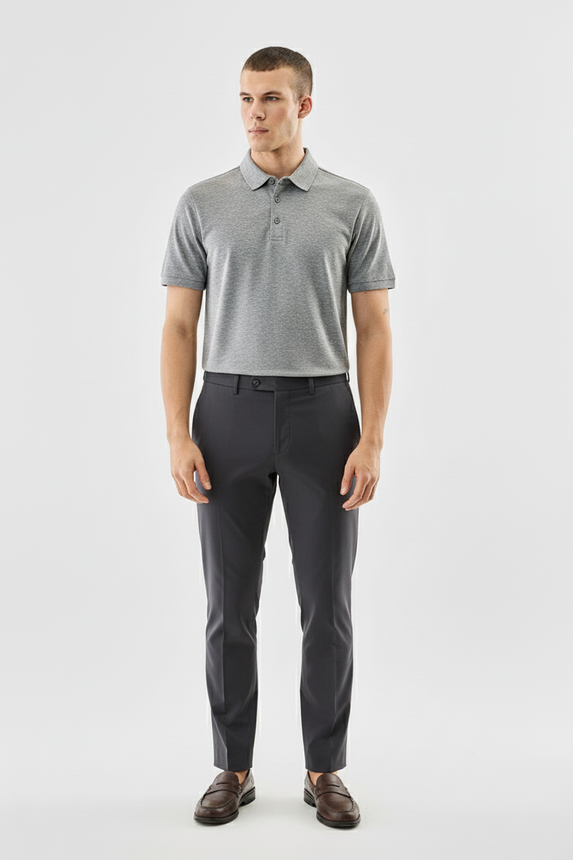 Urban Heather Essential Polo - Lior & Blanc