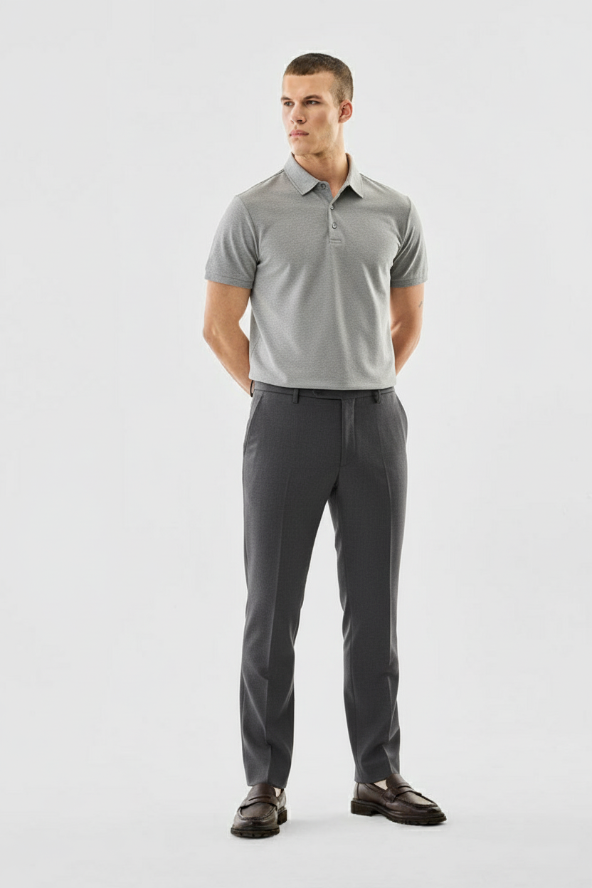 Urban Heather Essential Polo - Lior & Blanc