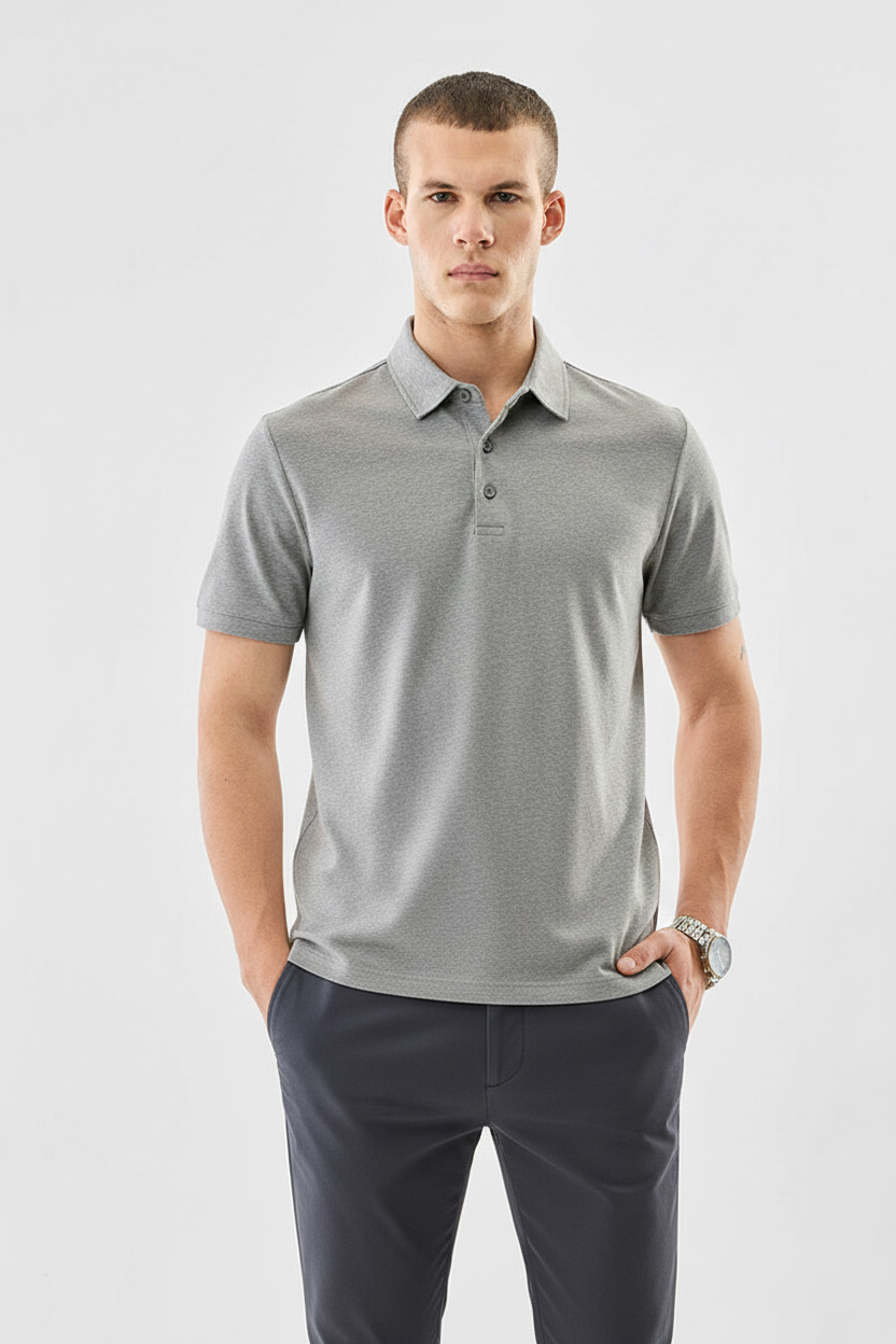 Urban Heather Essential Polo - Lior & Blanc