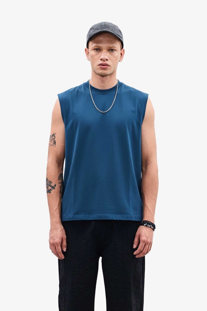 Blanc Studio 100% Cotton Oversized Tank Top - Lior & Blanc