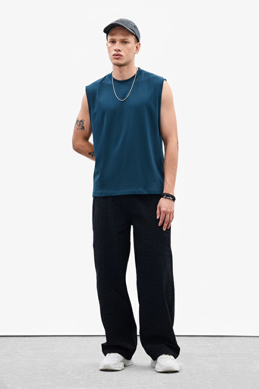 Blanc Studio 100% Cotton Oversized Tank Top - Lior & Blanc