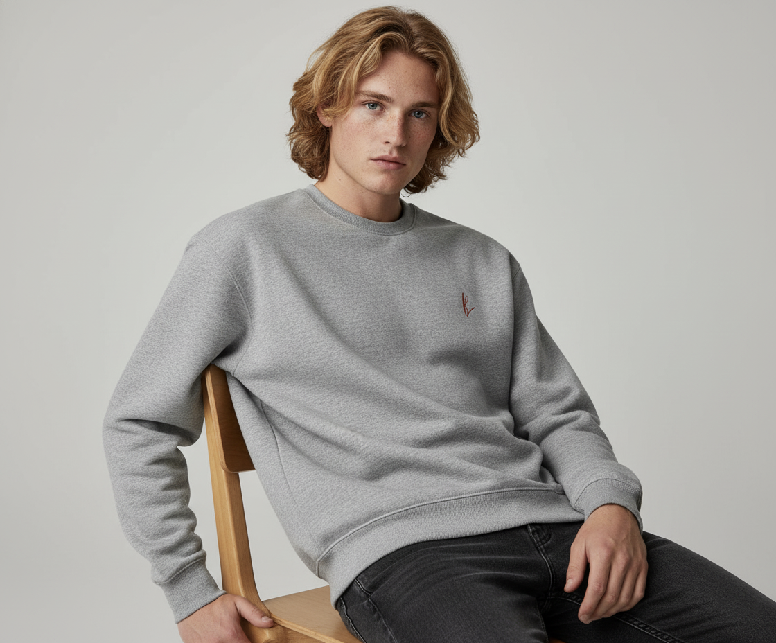 Off Crewneck Grid Sweatshirt